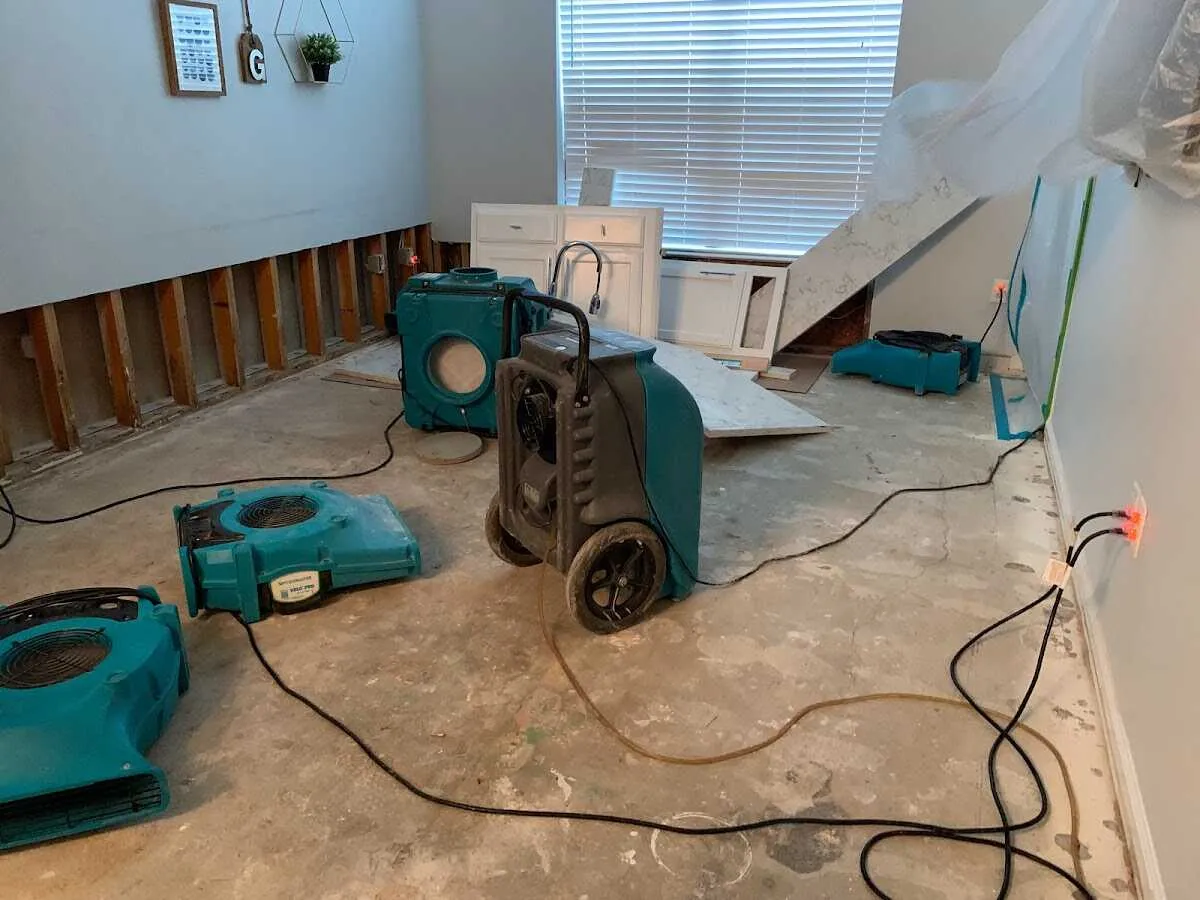 Dehumidifier in flood-cut room for Water Extraction & Removal in Tracyton